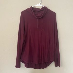 Target Burgundy cowl neck long sleeve tee